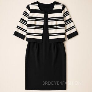 🖤🤍 Signature by Robbie Bee 2-Piece Business Dress & Jacket Set